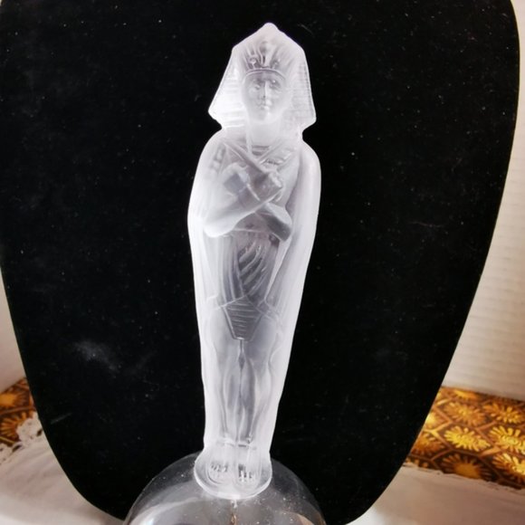 Vintage Schmid Hand Blown Frosted Glass Pharaoh Egyptian Bell - Picture 4 of 11